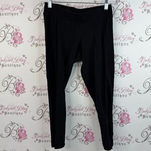 Torrid capri tights leggings corset detail sides legs Black Women's Pants